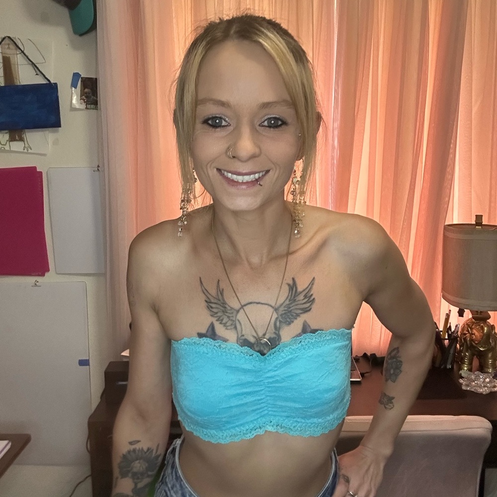 Anemone Blue Bandeau with Ruching Detail